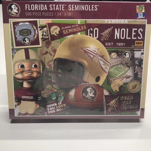 FLORIDA STATE SEMINOLES 500 Piece Jigsaw Puzzle - Picture 1 of 3